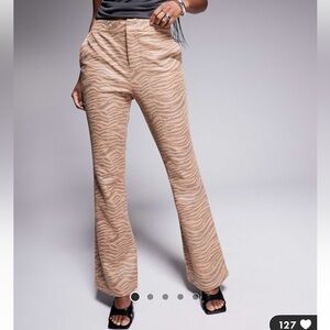 River island size us 4 tiger print faux leather pants